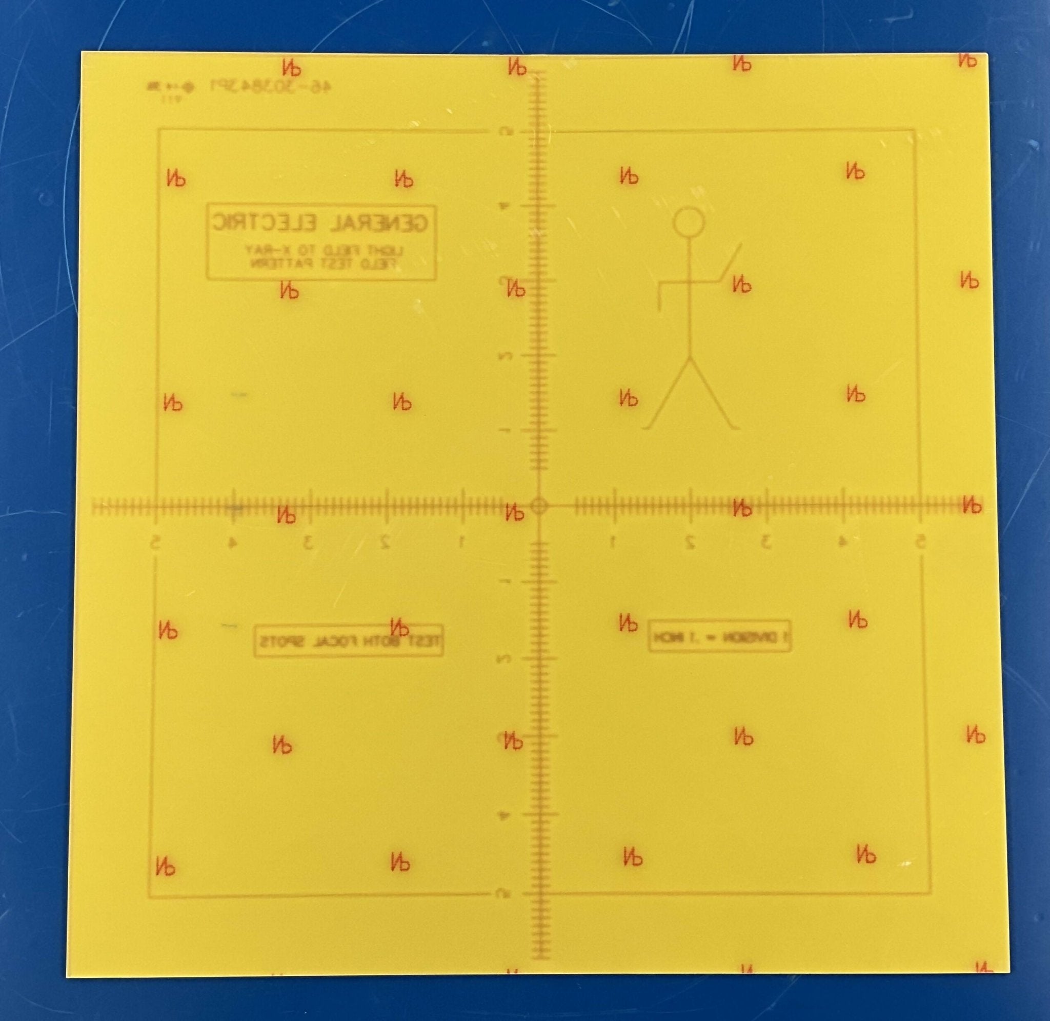 LIGHT FIELD TO X-RAY TEST PATTERN (46-303843P1/46-194427P209 GE