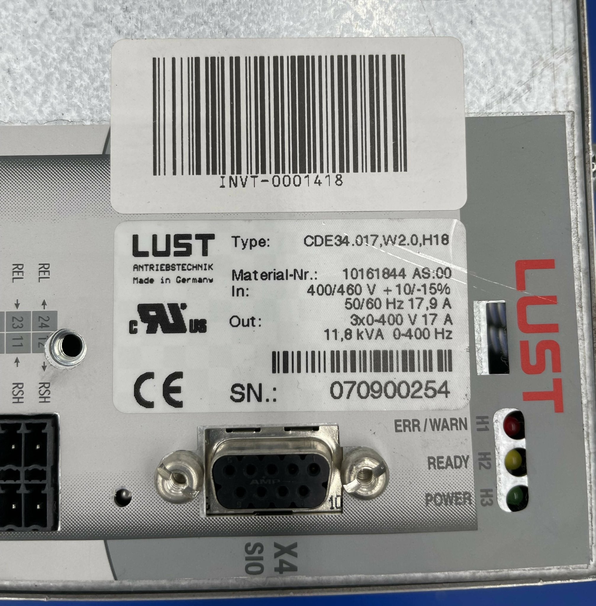 LUST SERVO CONTROLLER (SCR (10161844 SIEMENS/LUST
