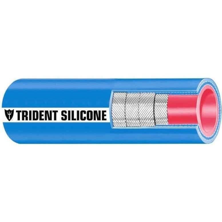 Trident Marine 202V4000-36 Trident Blue "VHT" Silicone Softwall Wet Exhaust Hose, 4" x 3'
