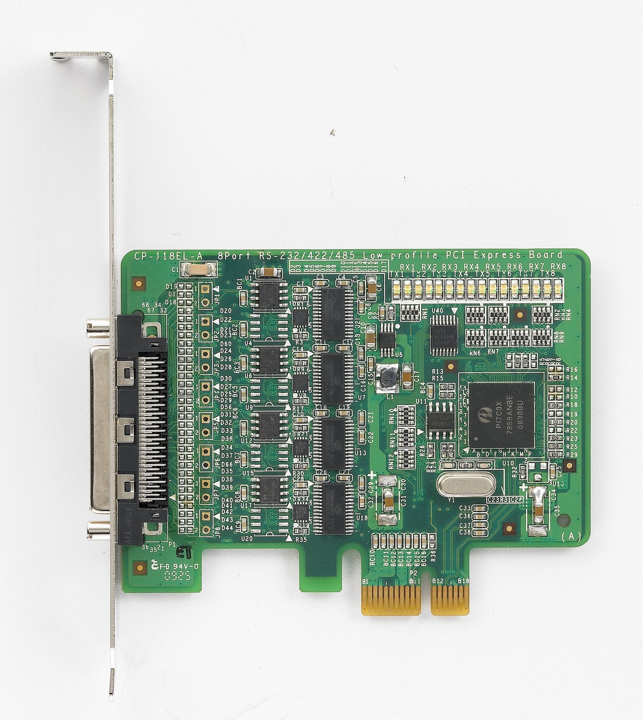MOXA CP-118EL-A PCIe Serial Board | 8-Port RS-232/422/485, Low Profile (Cables Not Included