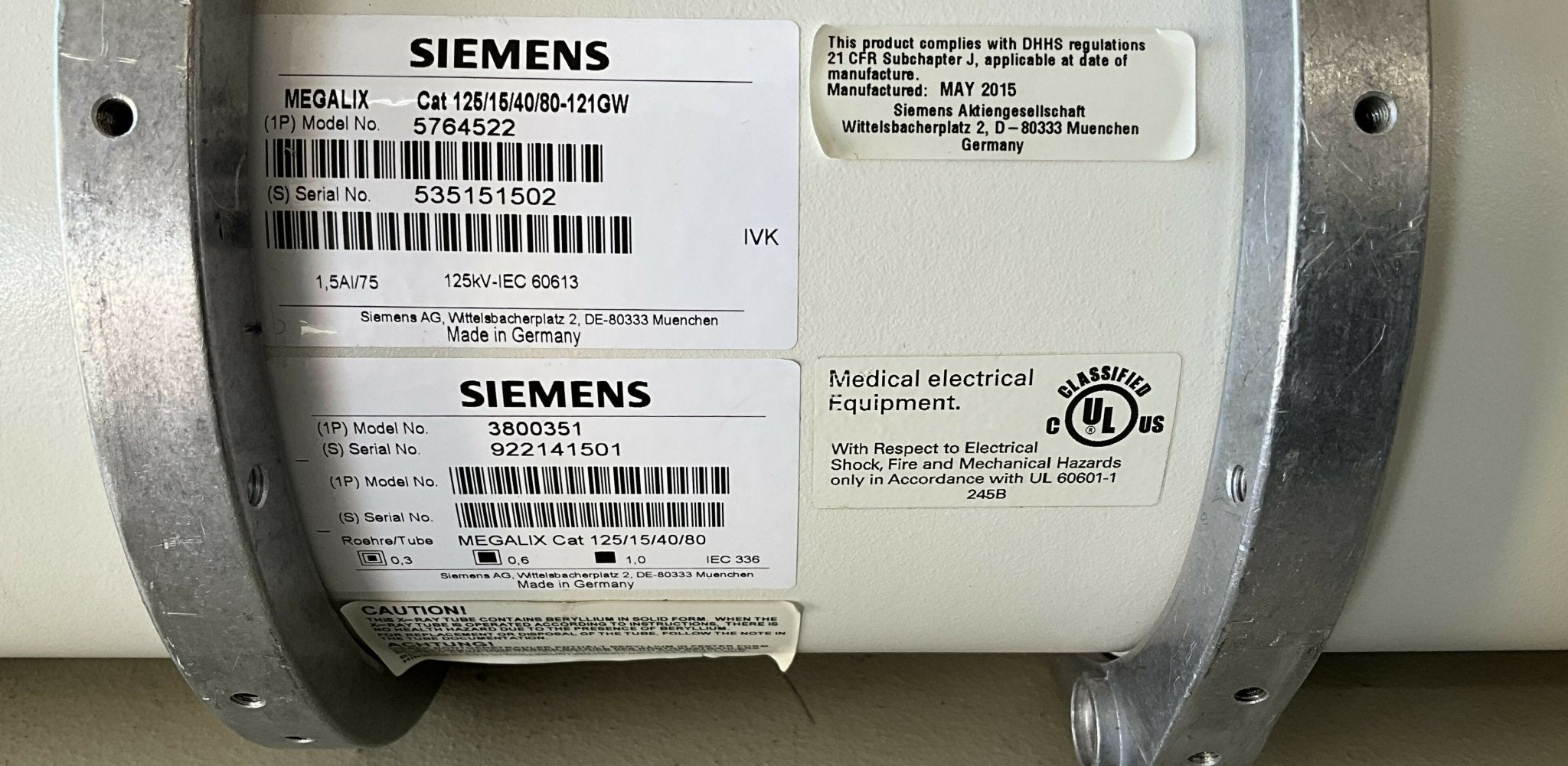 MEGALIX CAT X-RAY TUBE (5764522/3800351 SIEMENS