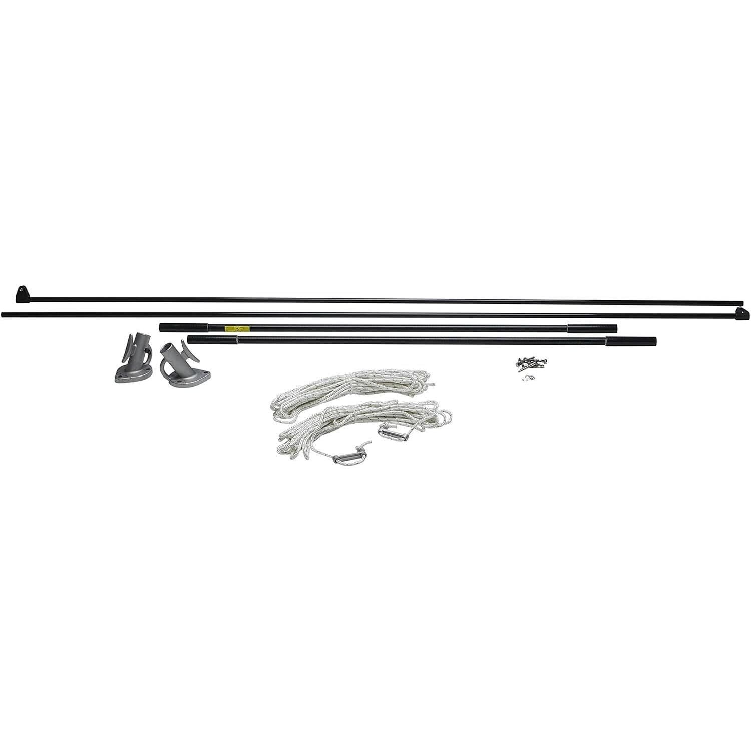 Seachoice DE3126S 79733 Mooring Whip 1 Pair Black, 12'