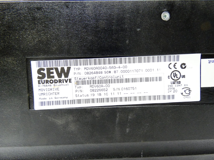 SEW MDV60A0040-5A3-4-00 08264848 (AS PICTURED) UNMP