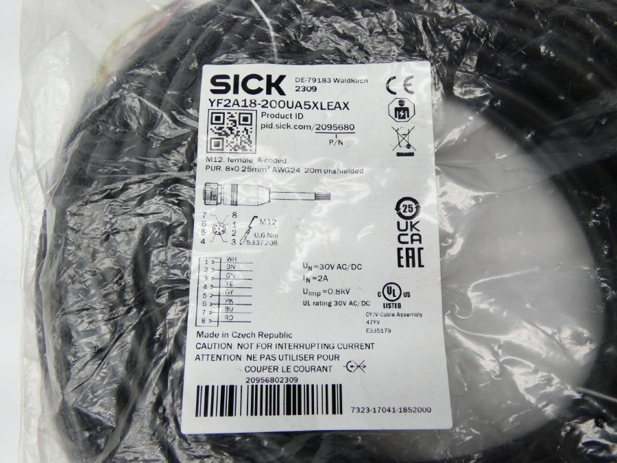 SICK YF2A18-200UA5XLEAX 2095680 30VAC/DC 2A NSMP