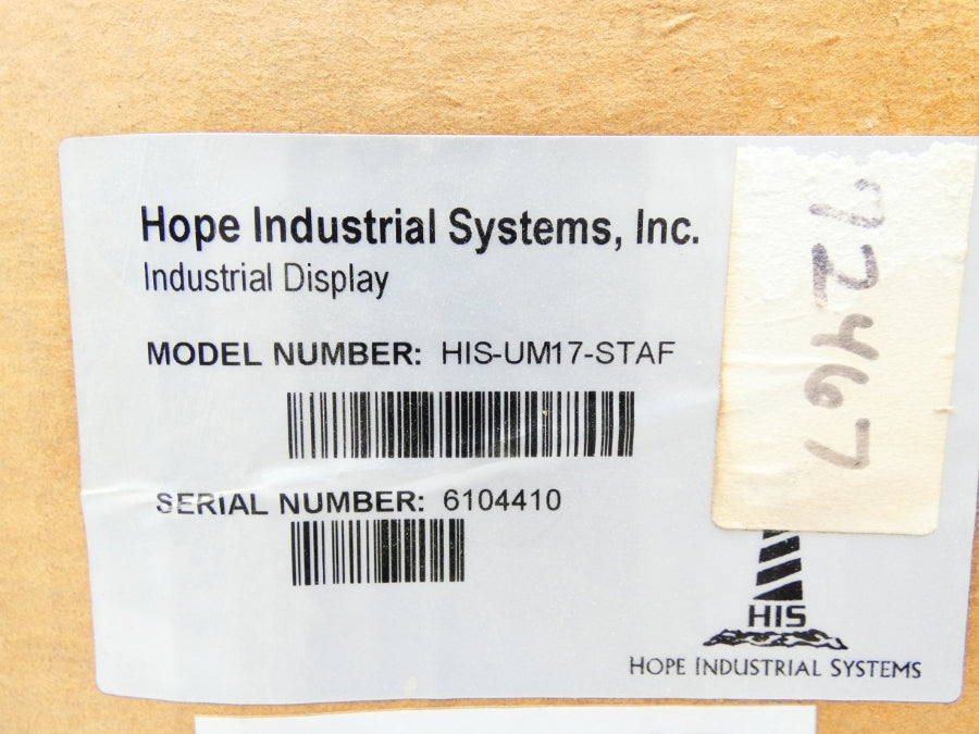 HOPE INDUSTRIAL SYSTEMS HIS-UM17-STAF 100-240VAC 0.6/0.3A NSMP