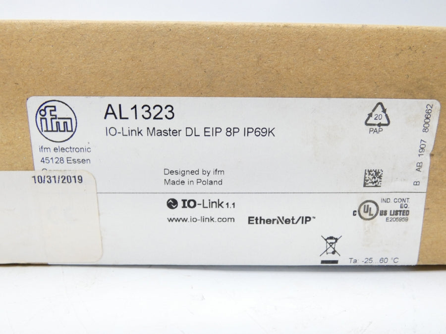 IFM EFECTOR AL1323 IO-LINKMASTERDLEIP8PIP69K 20-28V 3.9A NSMP