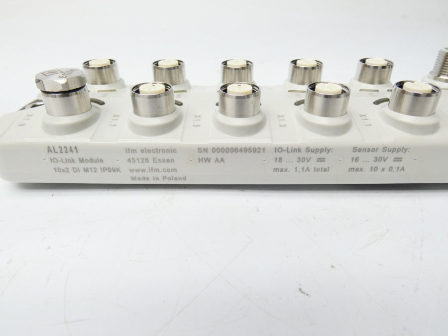 IFM EFECTOR AL2241 IO-LINKMODULE10X2DIM12IP69K 18-30V 1.1A NSMP