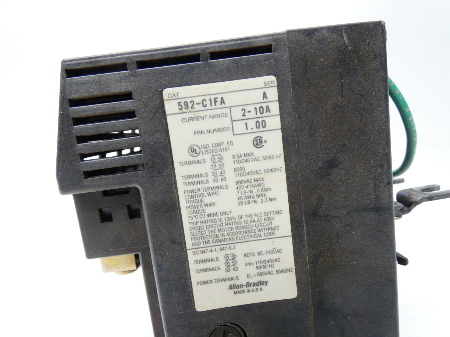 ALLEN BRADLEY 592-C1FA SER. A 110/240V 2-10A (AS PICTURED) UNMP
