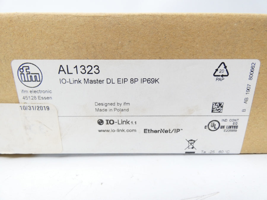 IFM EFFECTOR AL1323 IO-LINKMASTERDLEIP8PIP69K 20-28V 3.9A NSMP