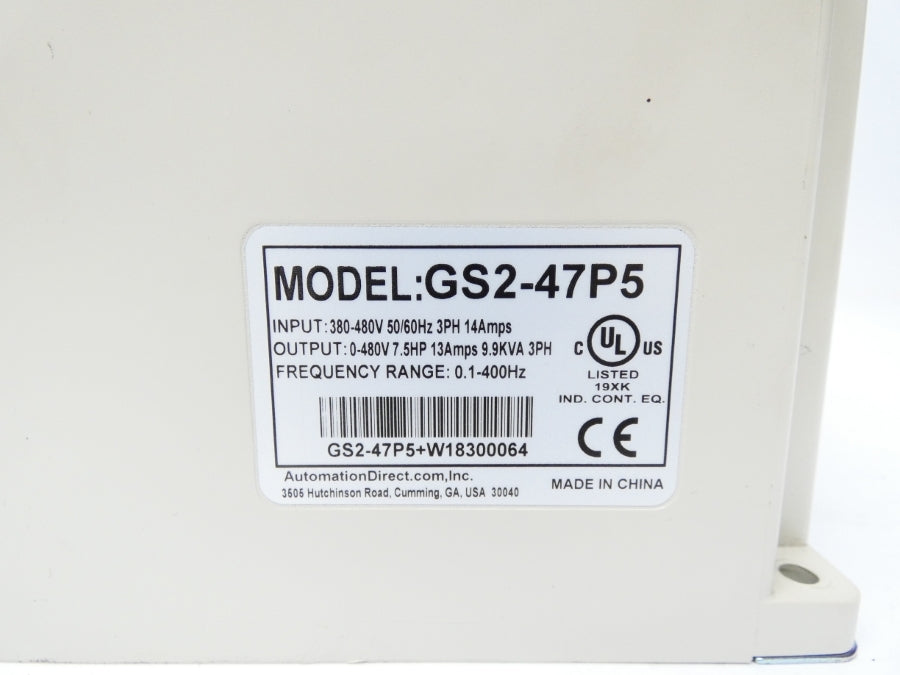 AUTOMATION DIRECT GS2-47P5 380-480V 14A UNMP