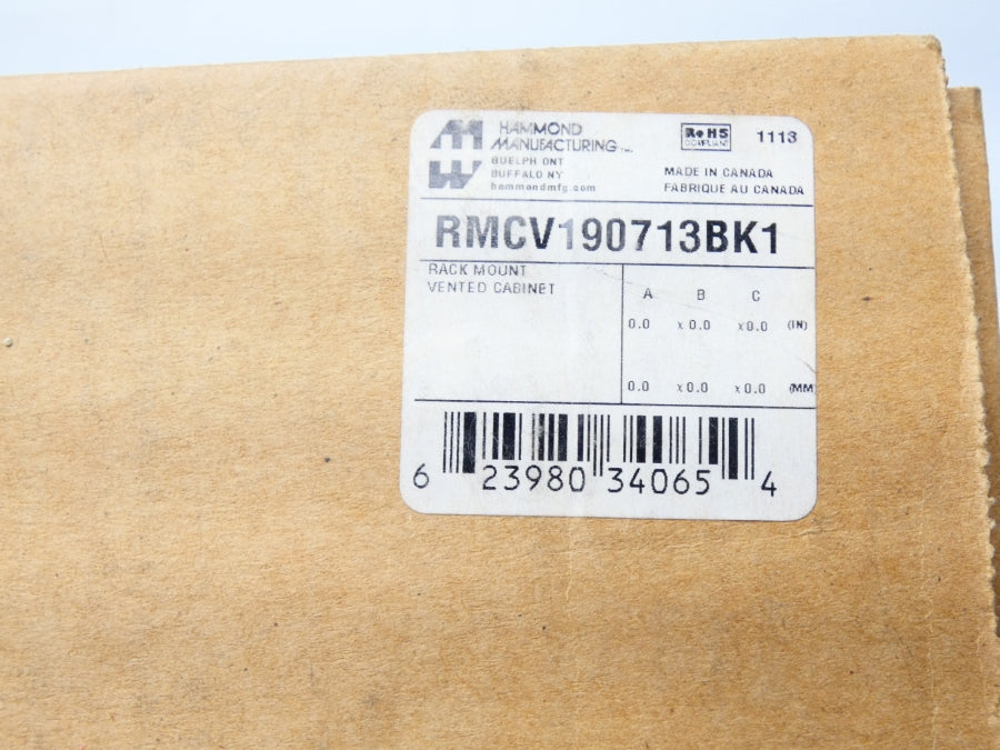 HAMMOND MANUFACTURING RMCV190713BK1 NSMP