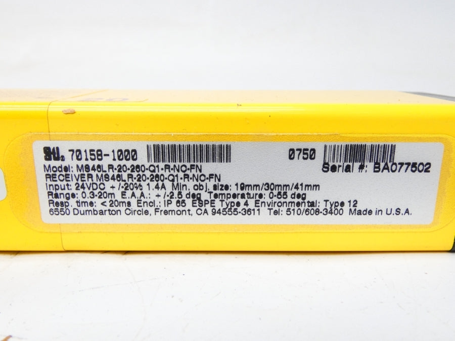 STI MS46LR-20-260-Q1-30X-30R-NC-FN 70156-1146 24VDC 1.4A NSMP