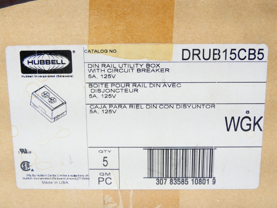 HUBBELL DRUB15CB5 125V 5A (PKG OF 5) NSFS