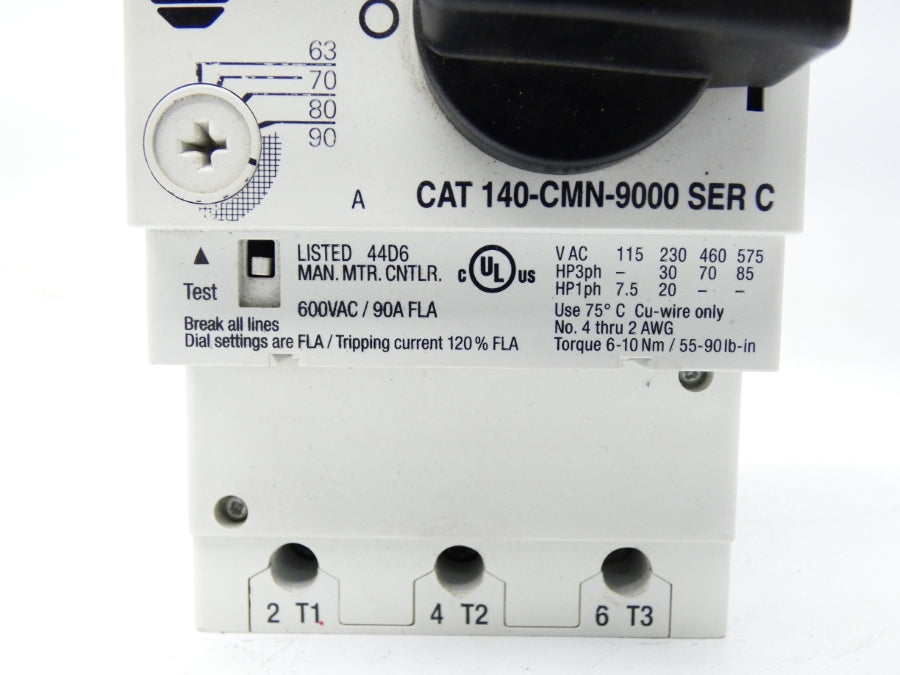 ALLEN BRADLEY 140-CMN-9000 SER. C 600VAC 90A UNMP