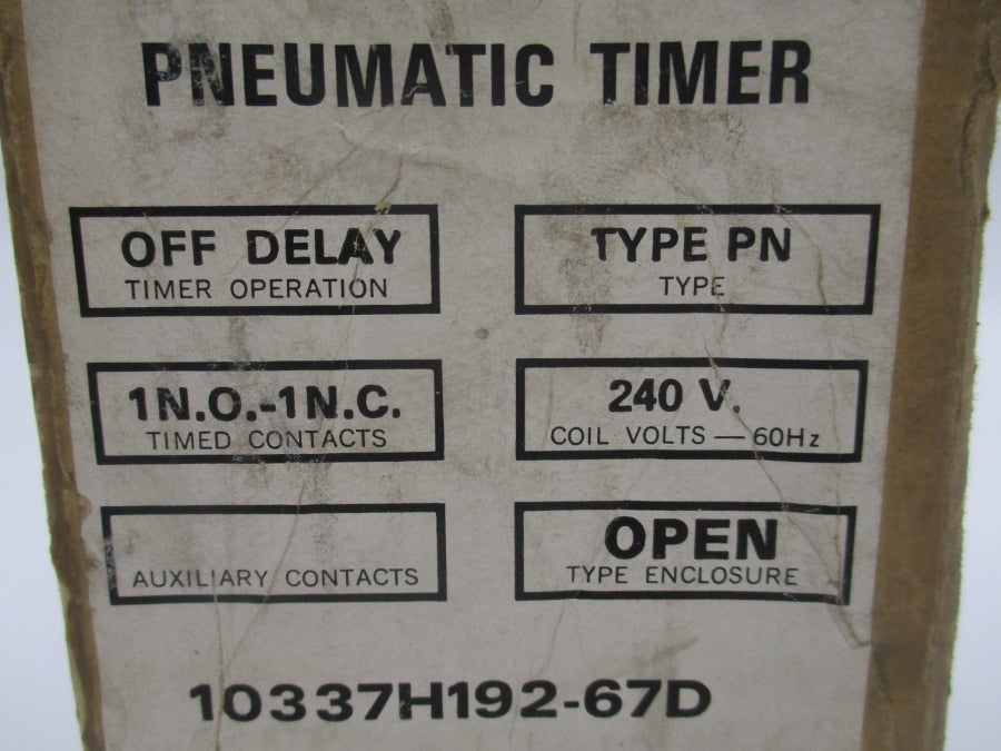 CUTLER HAMMER 10337H192-67D 220/240V NSMP