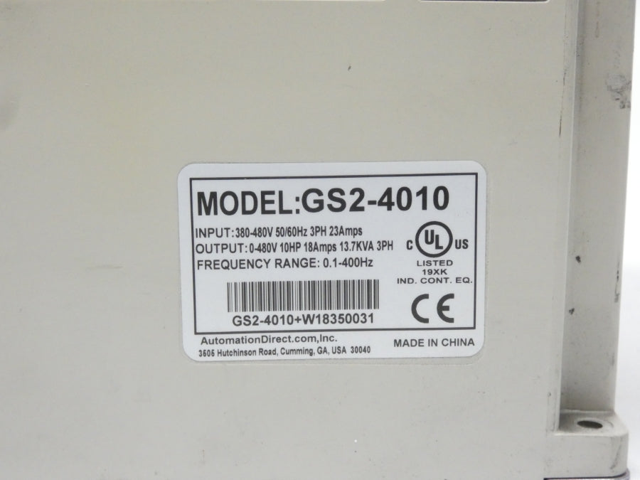 AUTOMATION DIRECT GS2-4010 380-480V 23A UNMP