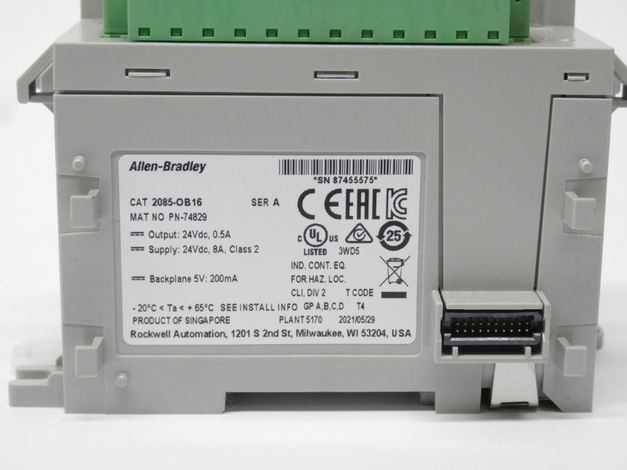 ALLEN BRADLEY 2085-OB16 SER. A 24VDC 0.5A NSNP