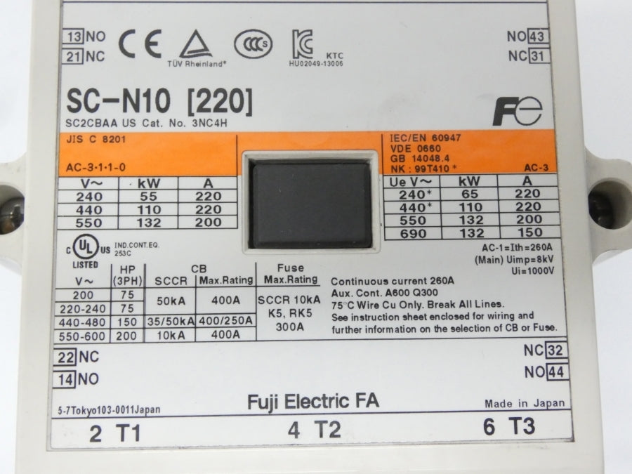 FUJI ELECTRIC SC-N10 SC2CBAA 100-127V 400A NSNP