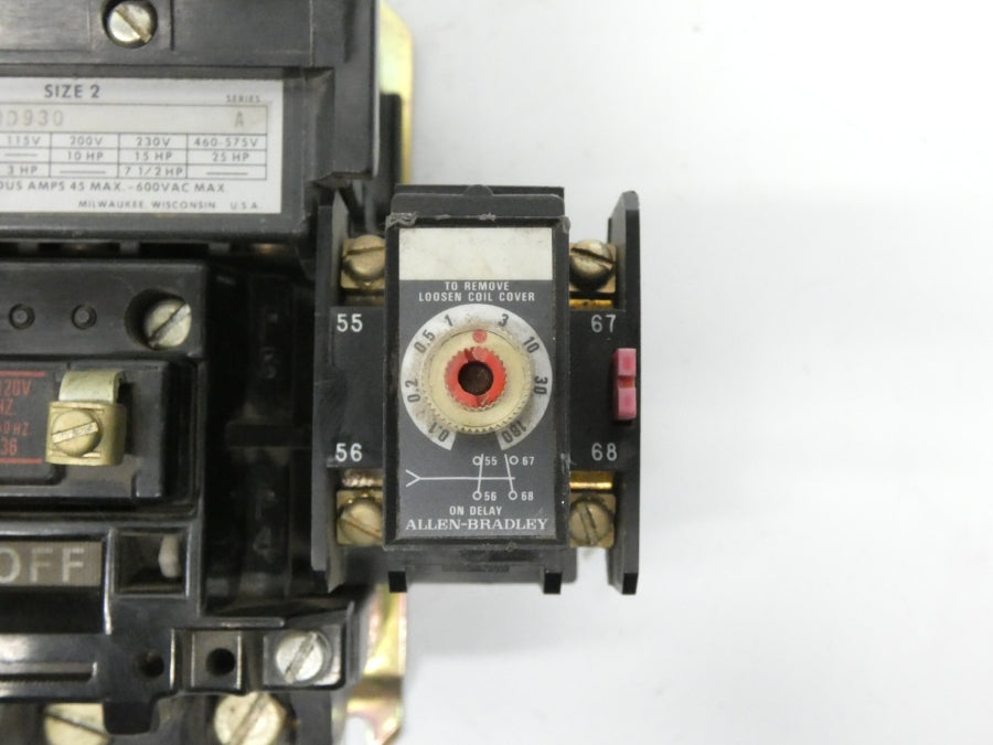 ALLEN BRADLEY 500F-COD930 SER. A 110/115-120V 45A (AS PICTURED) UNMP