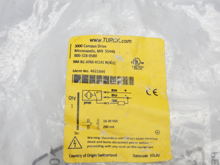 TURCK BIM-IKE-AP6X-H1141W/KLI1 4621694 10-30VDC NSMP