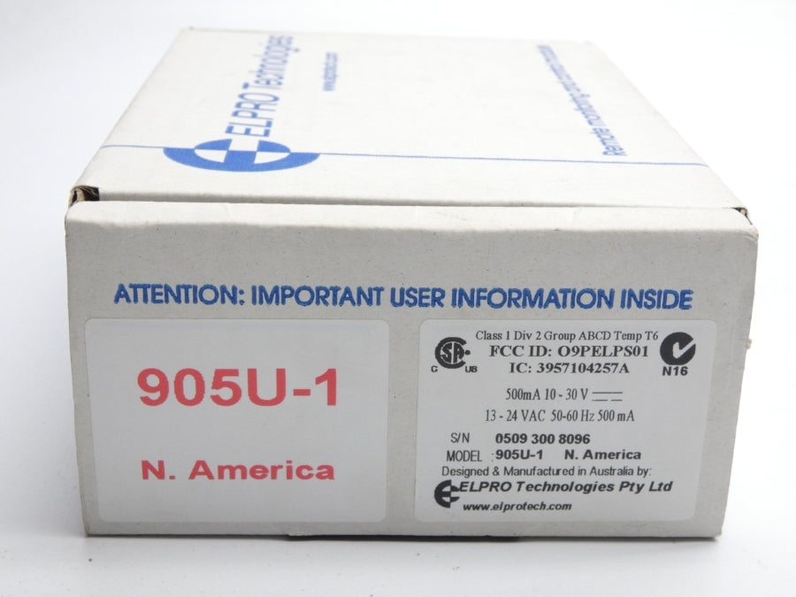 EL PRO 905U-1 13-24VAC (AS IS) NSMP