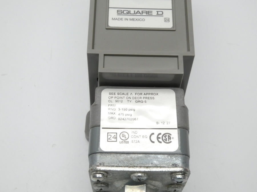 SQUARE D 9012GRG5 SER. B 3-150PSI NSMP