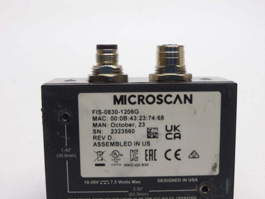 MICROSCAN FIS-0830-1206G REV. D 10-28V NUPI