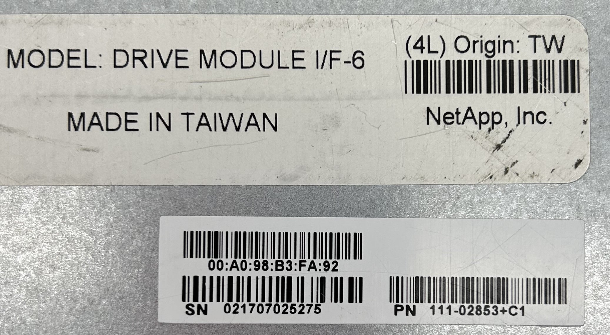 NetApp 111-02853 E2700A CONTROLLER