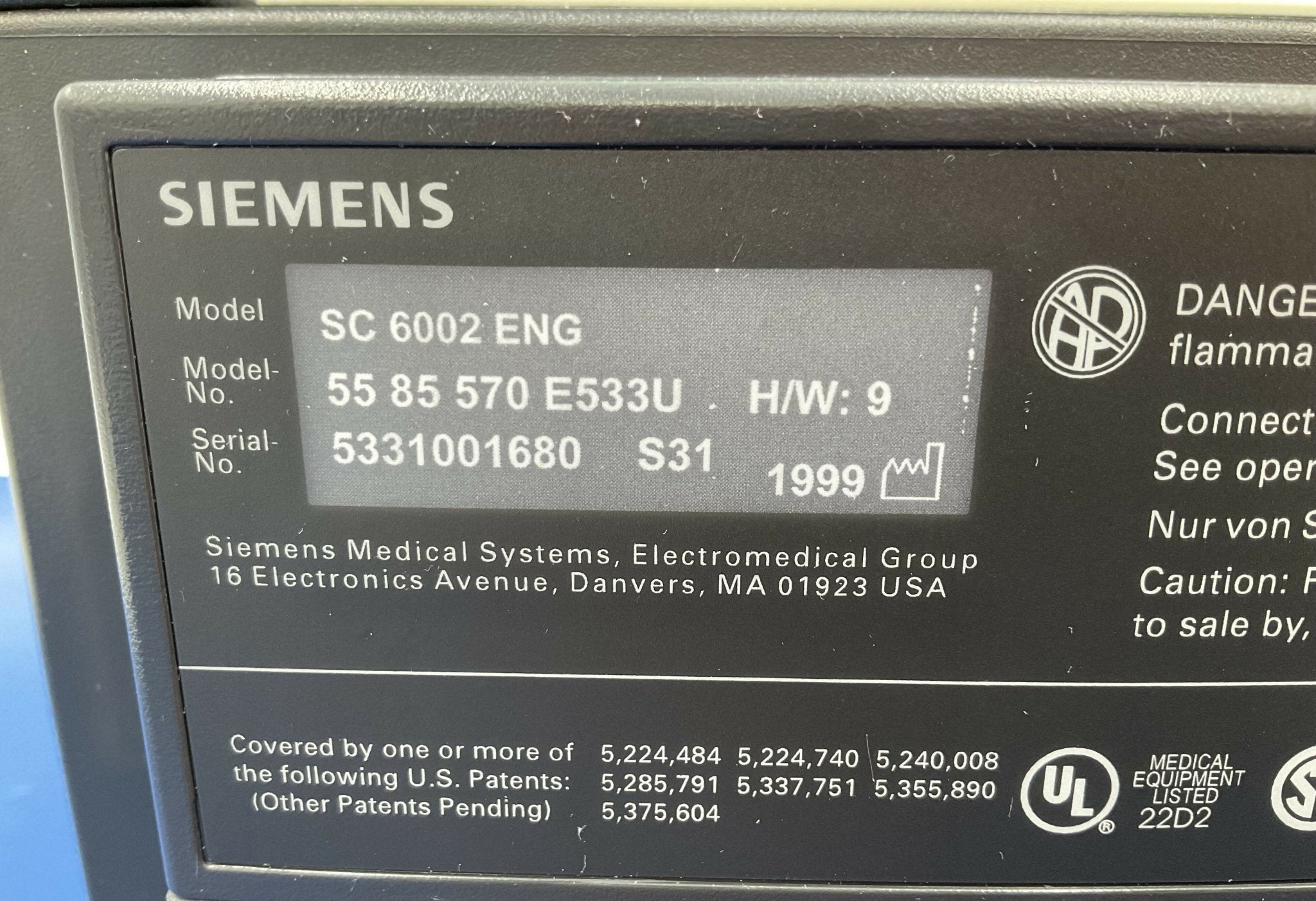 PATIENT MONITOR (5585570/SC 2006ENG SIEMENS