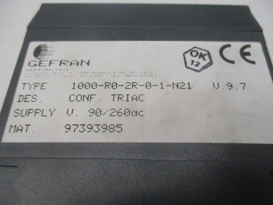 GEFRAN 1000-R0-2R-0-1-N21 90/260VAC NSNP