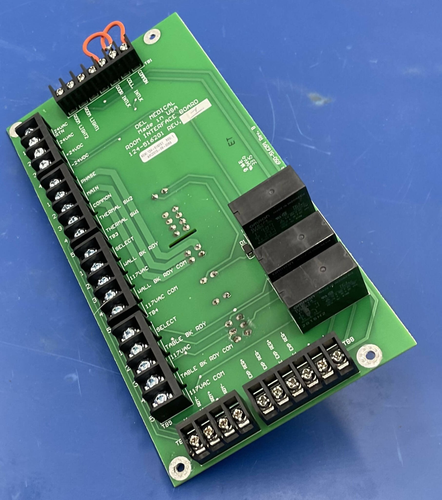 Room Interface Board (124-5162 G1 Rev 1 Del Medical