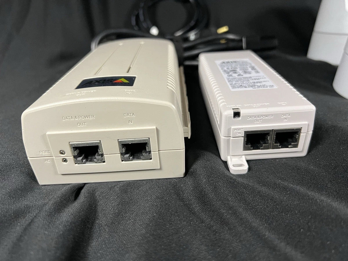 Axis Communications Network Security Lot- 6 Cameras & 2 POE Midspan +Extra Parts|127542953872