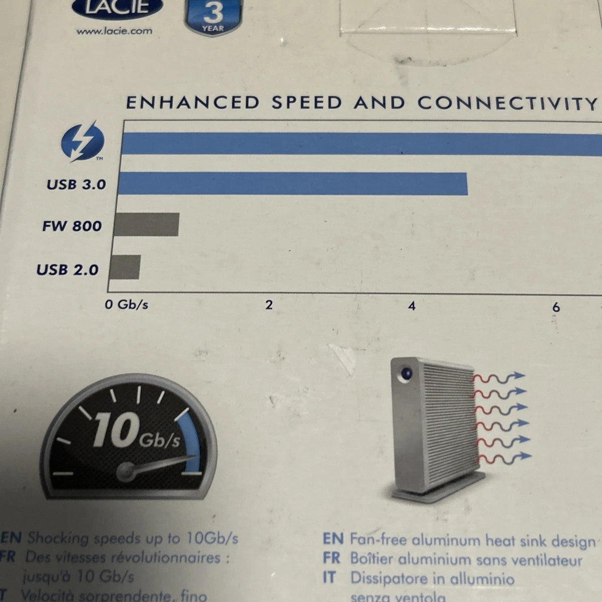 New LaCie D2 Thunderbolt Series / USB 3 External Drive 3TB|376597575869