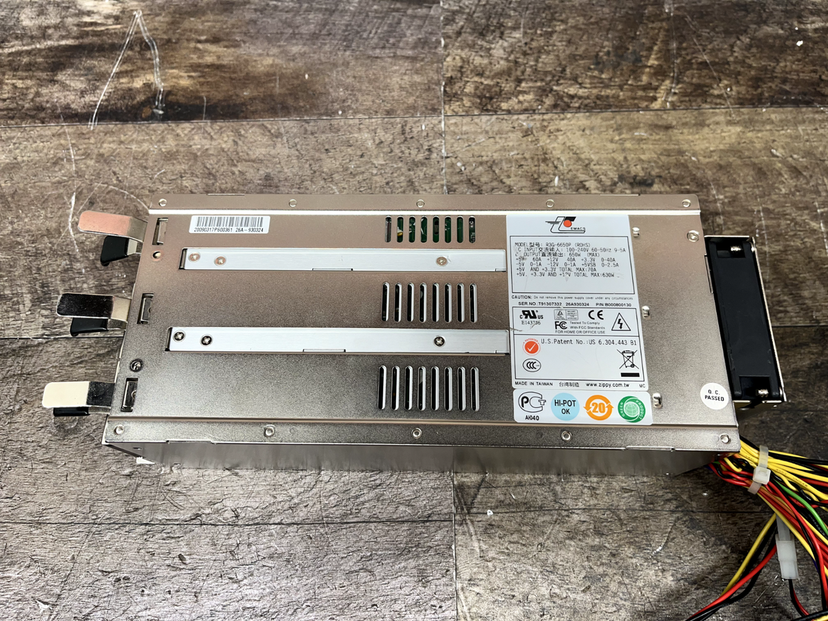 Zippy Emacs 3U 630W 2+1 Redundant PFC EPS12V Unit Only *TESTED WORKING*|116291421620