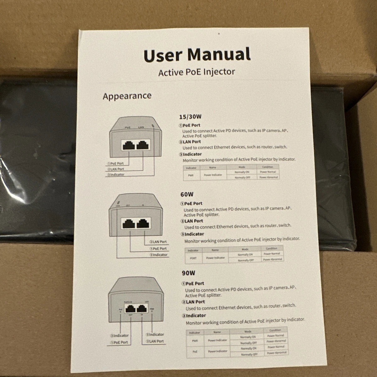 Gigabit PoE Injector 90W ethernet IEEE 802.3af/at/bt Up to 100M for CCTV Camera|196809550522