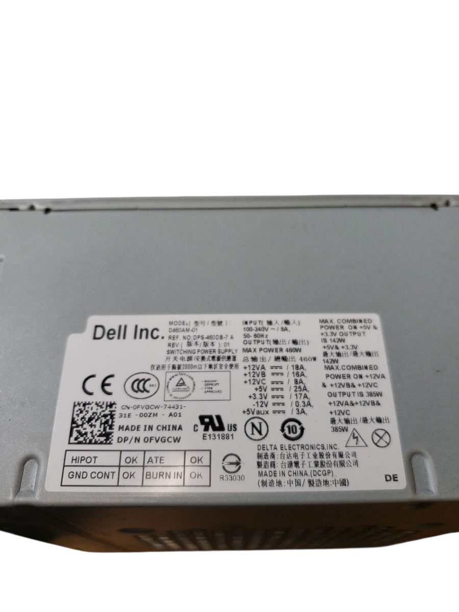 Dell XPS 8100 8300 8500 8700 8900 460W Power Supply D460AM-01 0FVGCW FVGCW|326789163145