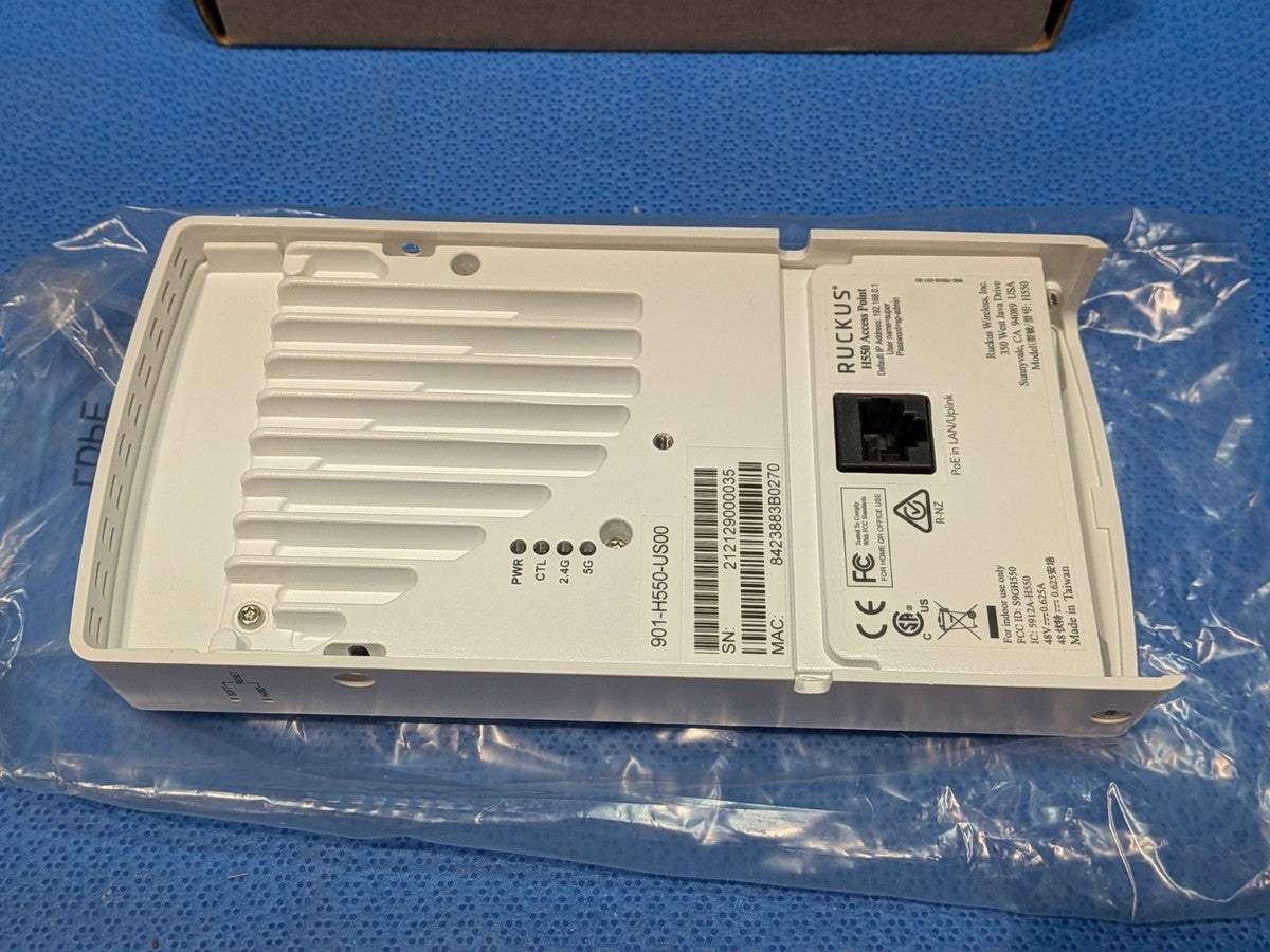 Ruckus H550 Wi-Fi 6 Wall-Mount Access Point 901-H550-US00 Indoor White