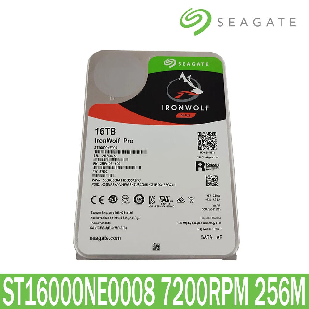 Seagate IronWolf Pro 10TB/12TB/14TB/16TB 7200RPM 256MB 6Gb/s 3.5" SATA3 HDD|396414878882