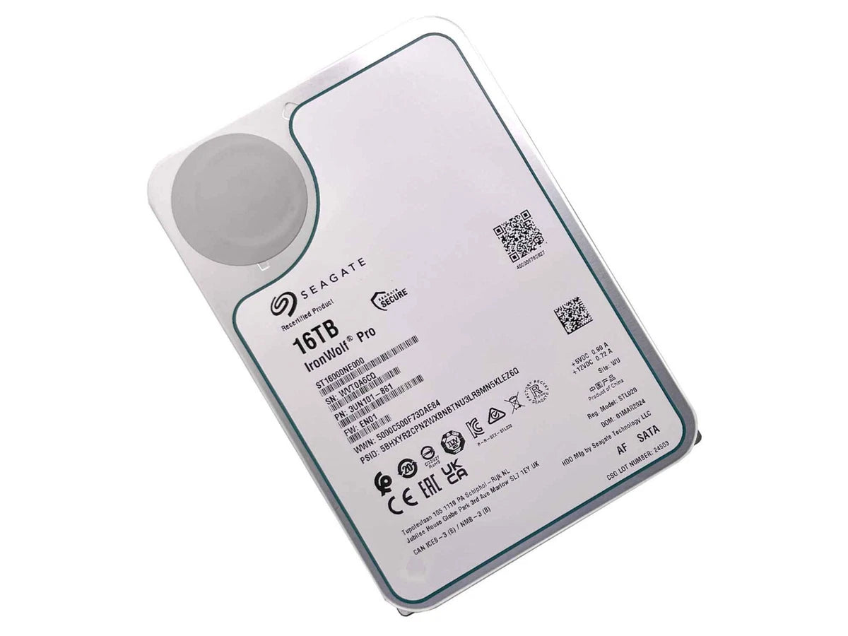 Seagate IronWolf Pro ST16000NE000 16TB 7200RPM SATA 6Gbps 3.5" NAS Hard Drive