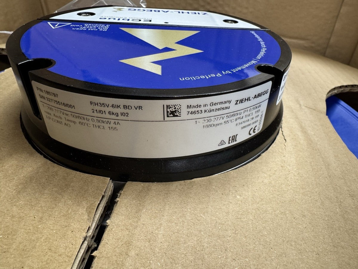 Ziehl-Abegg RH35V-6IK.BD.VR 200-277VAC 1680RPM Centrifugal Fan 2500 CFM|236076564960