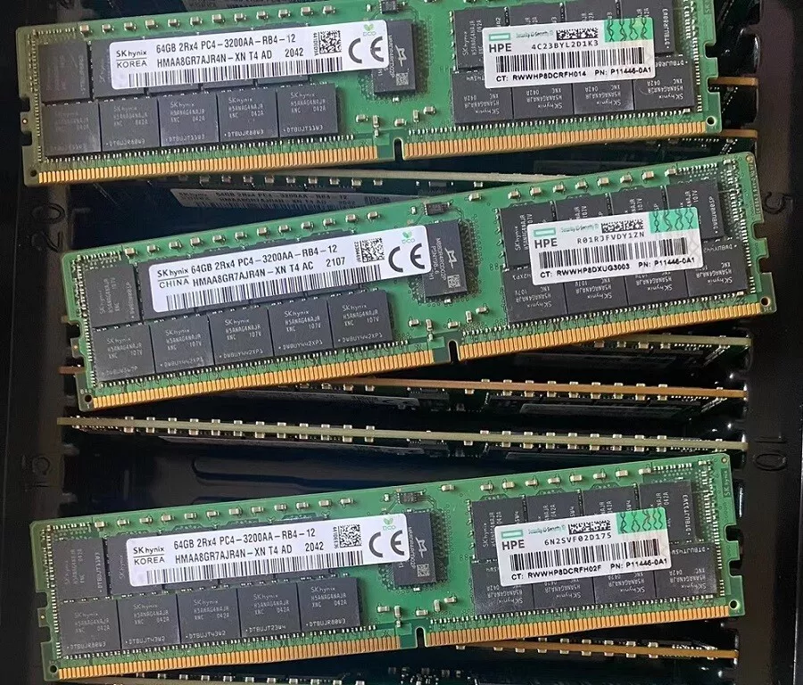 NEW P06035-B21 P11446-0A1 HPE 2RX4 64GB DDR4 PC4-3200AA RDIMM ECC Server Memory