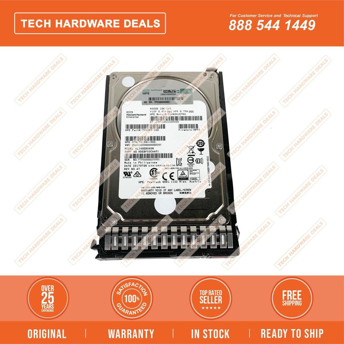781577-001    HPE 600GB SAS 12G 10K SFF SC HDD|397221680654