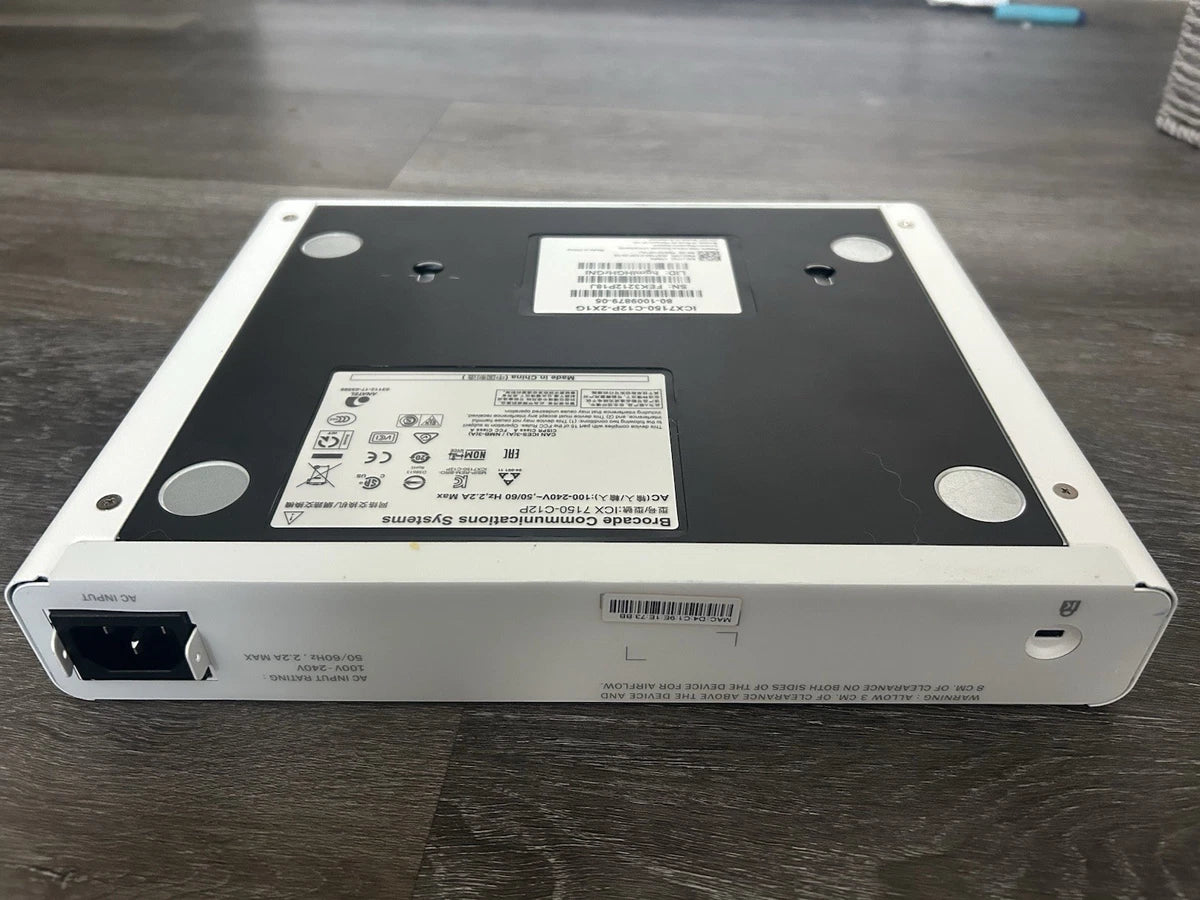 Ruckus Brocade ICX 7150 12-Port Compact PoE+ Switch (ICX7150-C12P-2X1G