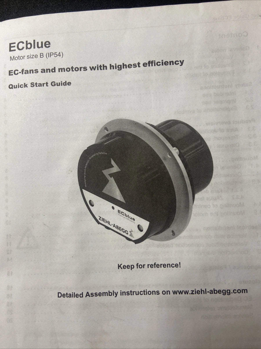 4 Units Ziehl-Abegg RH35V-6IK.BD.VR EC 110V VAC, Centrifugal Fan, Germany|256629939097