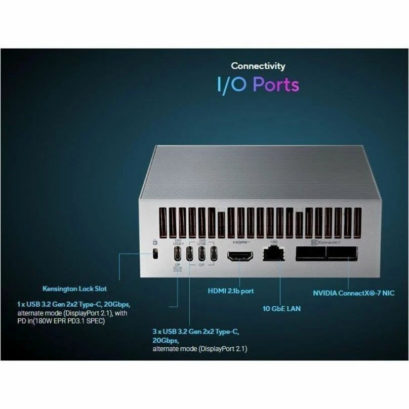 Asus Ascent GX10-GG0020BN Desktop AI Computer - ARM Cortex X925 - 128 GB - 2 TB