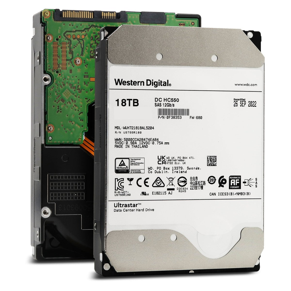 WUH721818AL5204 WD Ultrastar DC HC550 18TB 7.2K SAS 12Gb/s 512MB 3.5in Hdd|387236624983