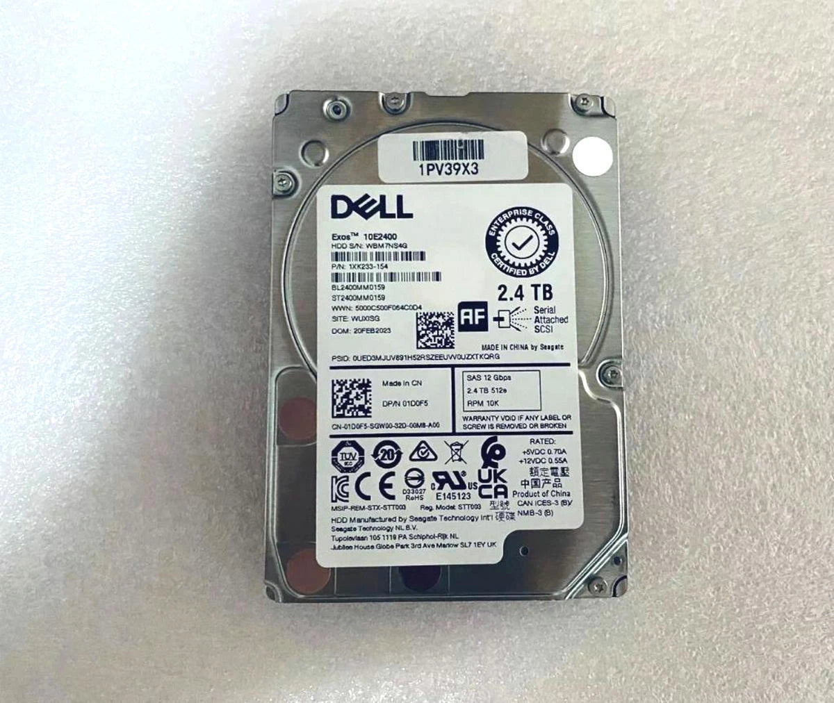 Dell 0RWR8F 01D0F5 2.4TB 10K SAS 2.5" 12Gbps HDD Hard Drive ST2400MM0159 |154747241926