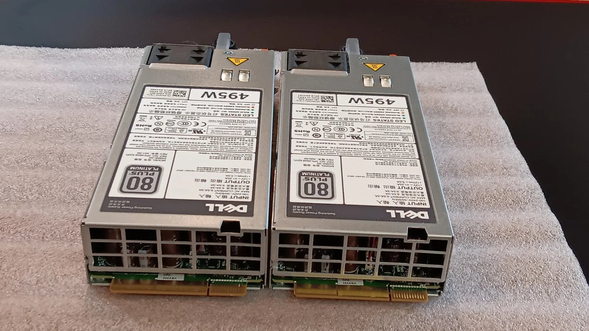 Lot of 2 Dell PowerEdge 80 Plus Platinum 495W Platinum Power Supply PSU 0N24MJ|227077484673