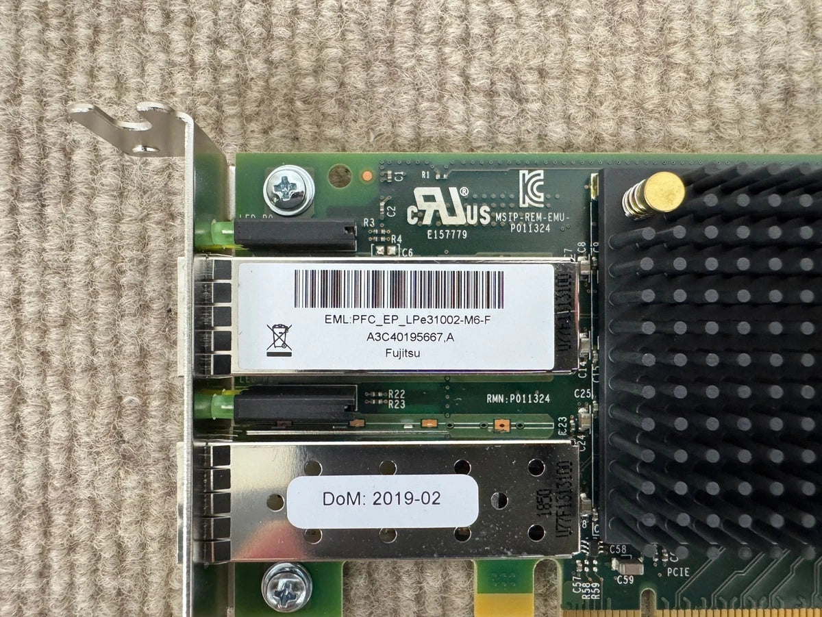 Fujitsu Emulex LPe31002-M6-F 2-Port 16Gb FC Adpaterl HBA Low Profile A3C40195667