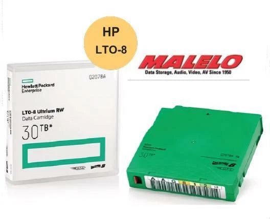 HP / HPE LTO-8 Cartridge # Q2078A Ultrium 30TB- Tape Drive Storage / Brand New